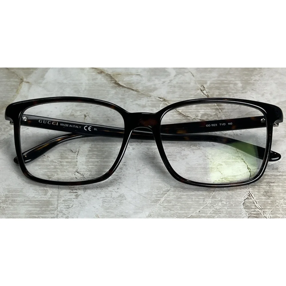 Gucci Eyeglasses GG 1023 TVD Tortoise Rectangular Men's 53-17-140 FRAMES ONLY